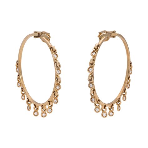 christian dior gold hoops